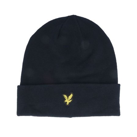 Lyle & Scott - Blå cuff Beanie - Basic Beanie Dark Navy Cuff @ Hatstore