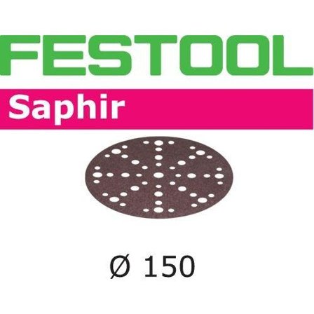 Festool STF D150 SA Slippapper 150mm, 48-hålat, 25-pack P50, Maskintillbehör & förbrukning