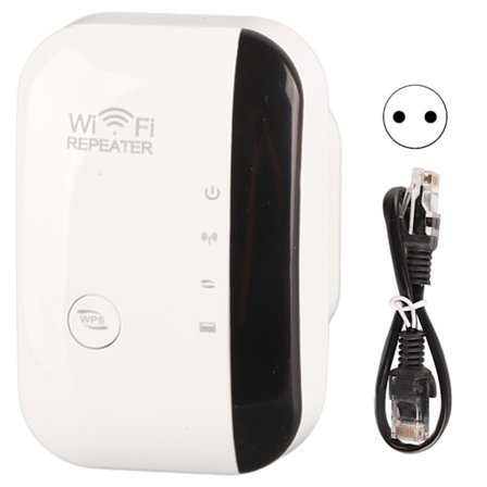 Repeater WiFi Signal Förstärkare 300M Ethernet Port Väggmontering Vit för WPS-knapp (100-240V) (EU-kontakt)