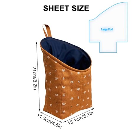 Sæt med opbevaringsboks, komfort-skabelon, skærel lineal og sylineal