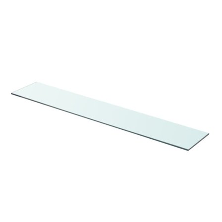 Hyllplan glas genomskinlig 90x15 cm