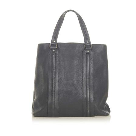 Gucci Vintage, Pre -owned Leather Tote Bag Zwart, Dames, Maat:ONE Size