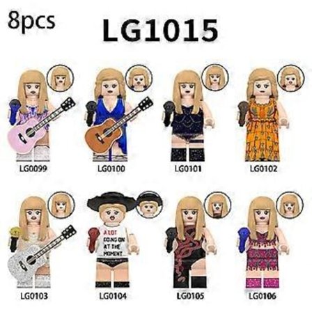 8 stk. Taylor Swift Action Figure Byggeklodser Samling Minifigurer Mini Figurer Legetøj Swiftie Gaver ( )