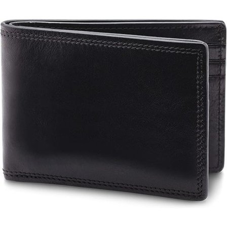 Bosca Herrepung, Dolce Læder Slim Bifold Wallet, Sort