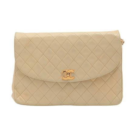 Chanel Vintage, Pre-owned Shoulder Bag Beige, Dames, Maat:ONE Size