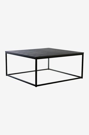 Jotex - Sofabord 100x100 Cm - Høyde 45 Cm Black mdf / metall - LYCKAN - Kjøp Sofabord hos Jotex