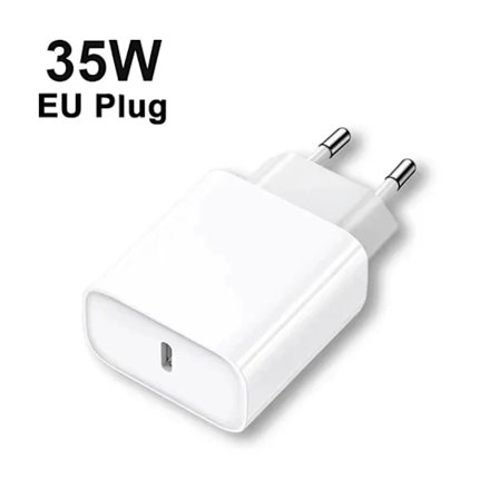 Original PD EU US 35W Snabbladdare för iPhone 16 15 14 13 11 12 Pro Max Plus XS X USB C 1M Snabbladdningskabel Typ-C cargador