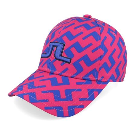 J.Lindeberg - Rosa adjustable Caps - Anga Printed Cap Bias Bridge Blue Pink Adjustable @ Hatstore