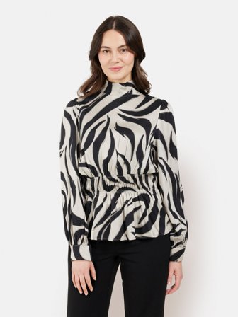 B. COPENHAGEN - Bluse - Zebra Mønstret
