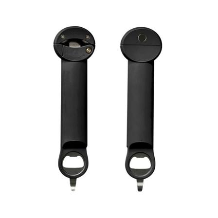 2,5-9,5 cm säädettävä monitoiminen sisäänvedettävä pullonavaaja Black
