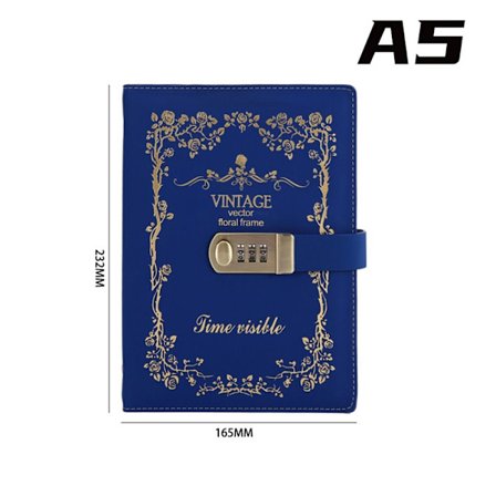 A5 Enkel konstnärlig Retro Handbok Lösenordsbok Dagbok Anteckningsbok