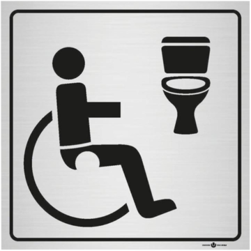 Skylt Toalett Handikapp14x14*