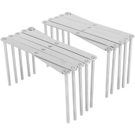 2 Pakkaa Laajennettavaa Kattilan Kannenpidikettä Monikäyttöinen Höyryteline Pannut Lasit Järjestäjäpidike Keittiövälineet Ruuanlaitto Leikkuulauta 