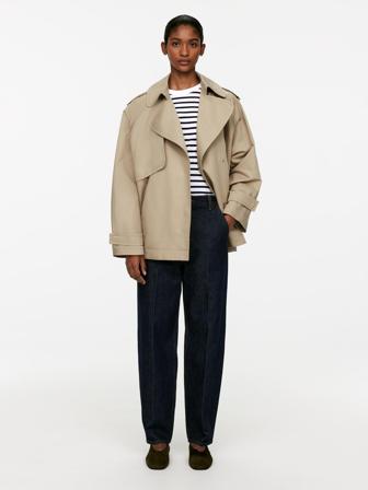 ARKET - Damen - Kurzer Trenchcoat - Beige - Grösse L