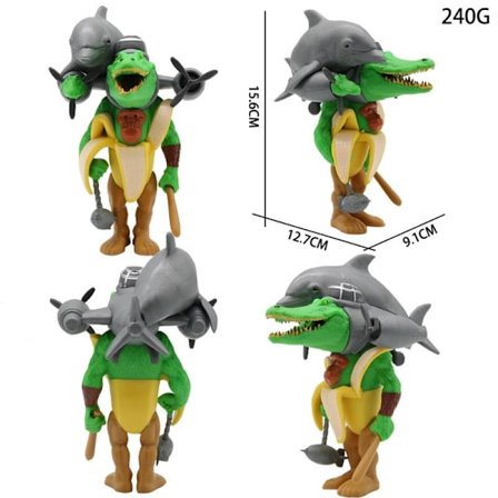 Ny italiensk Brainrot Monster Fusion Edition Tung Tung Tung Sahur Tralalero Tralala Anime Actionfigur Tecknad Ornament Present