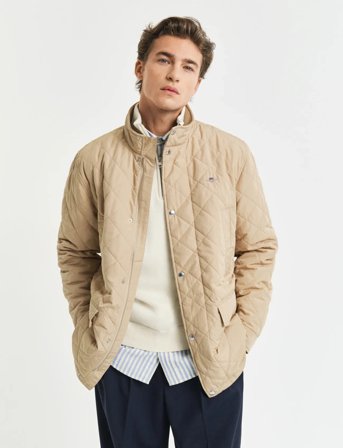 GANT Quilted Windcheater Mid Jacket - Beige - S