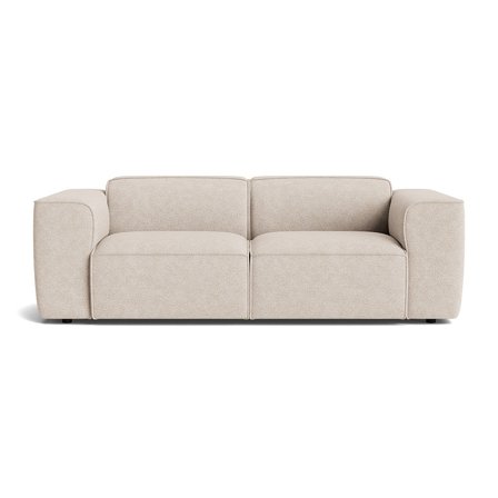 Aura 2.5-Sitzer-Sofa in Aragon Beige, modernes Design, hoher Sitzkomfort, 73cm Höhe, zeitloser Stil, elegante Polsterung für Ihr Wohnzimmer.