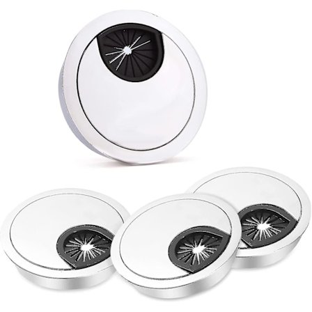4x 60mm Pöytäkaapelin reikä, Pöytälevy Grommet Kaapelinjärjestäjät Pöytälevy Tietokone