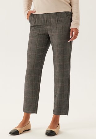 Object Collectors Item - Lisa Slim Pant - Black Pattern:Humus + tannin - Kläder - - Bubbleroom