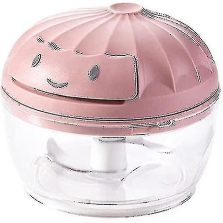 Manuaalinen Mini Valkosipulihakkuri Kannettava Käsikäyttöinen Lihanmylly Vihanneksille Pähkinöille Chilille Sipulille (vaaleanpunainen, 160ml)