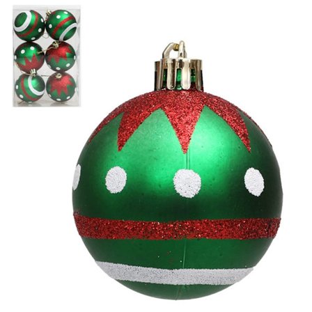 6 stk Malte julekuler juletrekuler C C