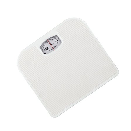 Mekanisk personvægt med læderoverflade - 130kg kapacitet og præcis analog aflæsning White