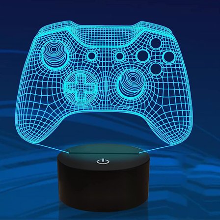 Ps4 /ps5 / Ps3 Gamepad Controller 3d Nattlampa 16 Färgförändrande Skrivbordslampor Gamer Rum Decor Led Set Up Ljus För Playstation4 Grön