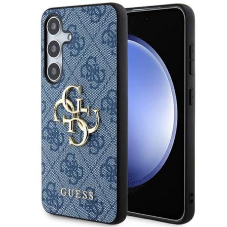 Guess Galaxy S24 Plus -puhelinkuori 4G Big Metal Logo - Sininen