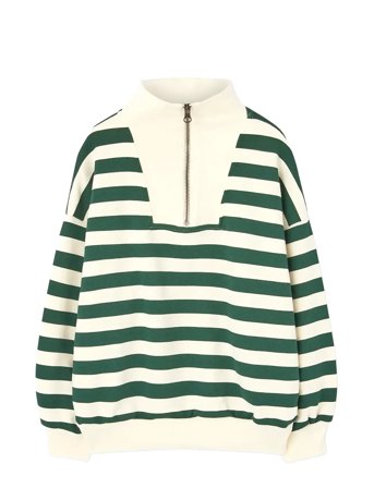 THE ANIMALS OBSERVATORY Stripes Freen Blowfly Sweatshirt - Green - 12 Y