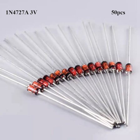 50 stk Inline spenning Zener Diode 1N4727A 3V 1N4727A 3V