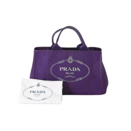 Prada Vintage, Pre-owned Canapa Logo-Printed Tote Bag Paars, Dames, Maat:ONE Size