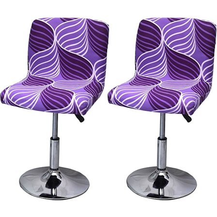 2 stk. elastiske barstolstrekk med trykk for høye barstoler