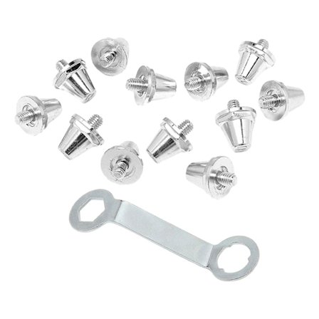 12x Fotbollsskor Dubbar Fotbollsdubbar Portabla Skruvar i M5 Fast Underlag Halkfria Rugby Dubbar Ersättningsspikar för Tävling