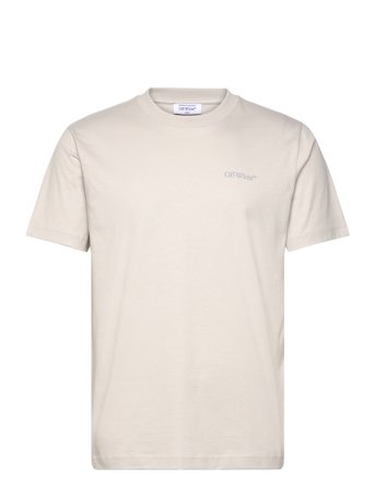 Off-White Bookish Slim S/S Tee - Beige - S