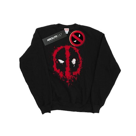 Marvel Womens/Ladies Deadpool Splat Face Sweatshirt XL Svart