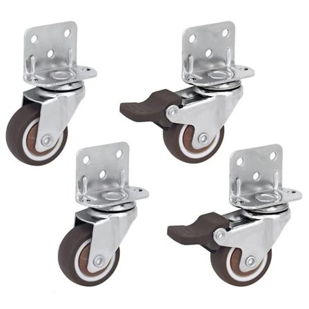 4 st Sidomonterade Hjul Små Svängbara Hjul