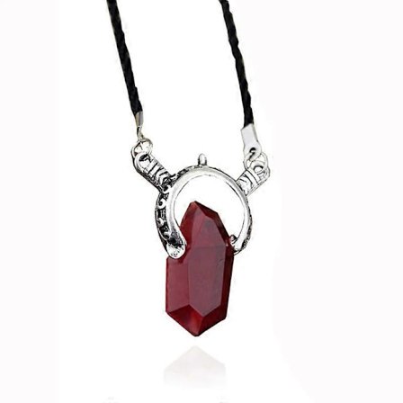 Dante Vedhæng Halskæde Cosplay Dmc Devil May Cry 5 Rød Blå Ædelsten Lang Reb Kæde (FMY)