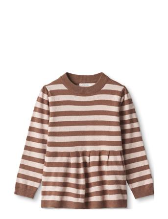 Alilly Blouse Bluse Tunika Brun Fliink*Betinget Tilbud