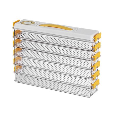 Tilaa säästävä säilytyslaatikko gyozalle, useita kerroksia, tarttumaton, päivämäärän merkinnällä