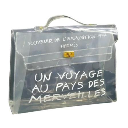 Hermès Vintage, Pre-owned Vinyl handbags Wit, Dames, Maat:ONE Size