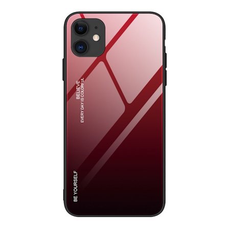 Gradient Color Case for iPhone 12/12 Pro - Red/Black