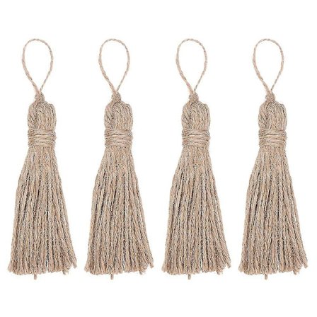 4 stk Nyttige Naturlige Jute Dusker Hjem Burlap Dusker Jute Tau Dusker Dekorasjoner Diy