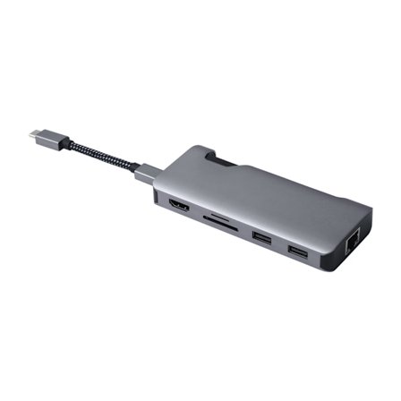 7-i-1 USB C HUB Typ C till Multi USB 3.0 HUB HDMI-kompatibel Adapter Docka för Laptop Mobiltelefon USB-C RJ45 Splitter