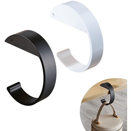 4 väskkrokar C-formad handväskkrok krok utan spikar mycket stark handväskhållare skrivbordskrok för att hänga plånböcker nycklar paraplyer och 