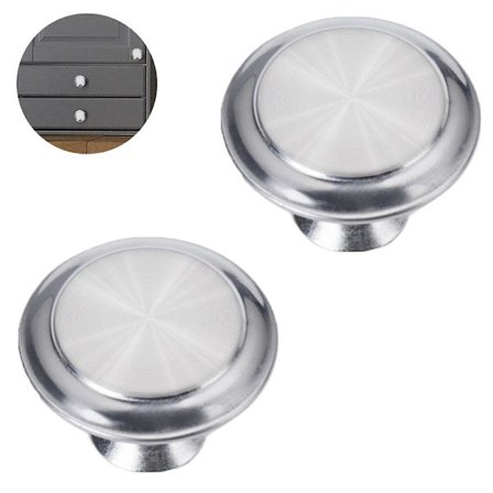 10 st skåpknoppar, lådknoppar, matt zinklegering handtag,