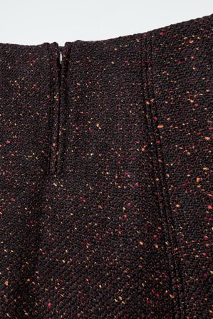 COS Women's Minigonna In Misto Lana Screziata in Nero