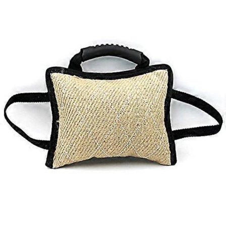 Permanent Hundtränings Bite Tug Leksak med 3 Handtag Koppellekudde