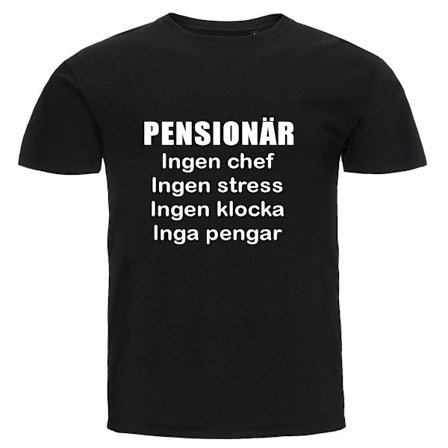 T-skjorte - Pensjonist, Ingen penger