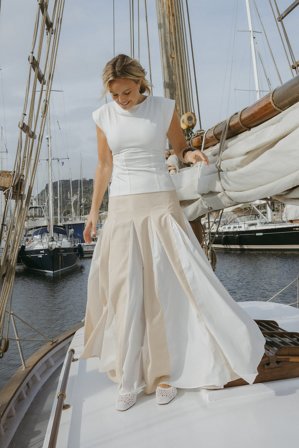 Sofi Fahrman Engelbert x NA-KD - Maxiskjørt med plissé - Plisserte skjørt - Flerfarget - EU 36