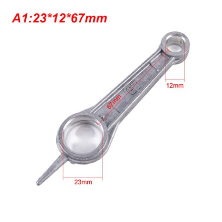 1 stk luftkompressor plejlstang sølvfarvet aluminiumslegering